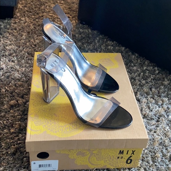 mix no 6 clear heels